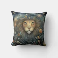 Leo Lion Zodiac Astrology Mystical Birthday Throw Pillow