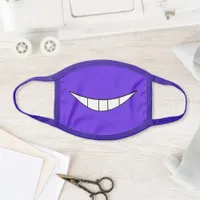 purple toon gengar grin smile facemask cloth face mask