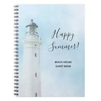 Beach House Cabin lighthouse guest book