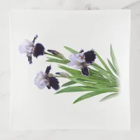 Purple Bearded Iris Flowers Trinket Tray