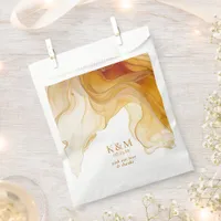 Amber Brandy Abstract Ink Wedding ID1089 Favor Bag