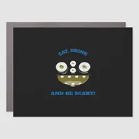 Eat Drink And Be Scary Classic Minimal Clean Car Magnet