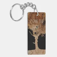 Wood tree keychain