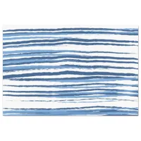 Trendy Modern Blue and White Coastal Stripes Tissue Paper