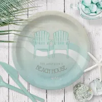 Beach House Adirondack Chairs Aqua Blue ID623 Paper Plates