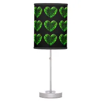 Goth St. Patrick's Day Green Heart Lamp