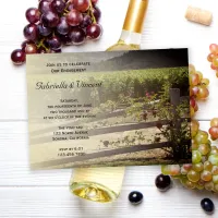 Vineyard and Rose Fence Engagement Party Invitation