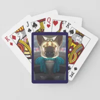 German Shepherd Mirrored Distortion Poker Cards