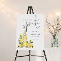 Love at First Spritz Lemon Welcome Bridal Shower Foam Board