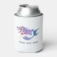 Watercolor Mermaid themed Birthday Party Can Cooler