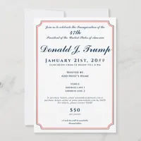 2025 President Donald Trump Inauguration Party Invitation