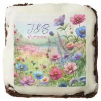 Personalized Floral Wedding Personalized Brownie