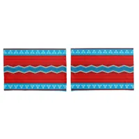 Southwest River Canyon Pattern Red Turquoise Pillow Case