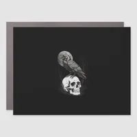 Crow, F-Caw-F Funny Bird Moon Gothic Adult Humor C Car Magnet