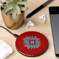 Southwest Mesas Red & Turquoise Wireless Charger