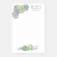 Succulents and Sparkle Wedding ID515 Post-it Notes