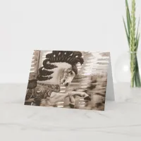 Sepia Merry Go Round Horse All Occasions  Card