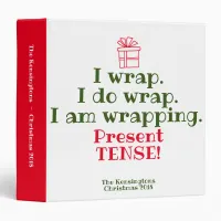 Funny Christmas Pun | Grammar Humor | Customizable 3 Ring Binder