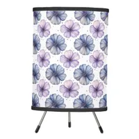 Floral Watercolor Pattern Lavender and Blue Tripod Lamp