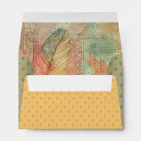 Vintage Watercolor Pattern Junk Journal Envelope