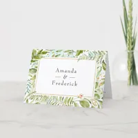 Watercolor Greenery Wedding Program