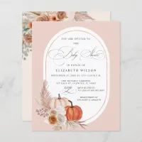 Budget Terracotta Pampas Pumpkins Fall Baby Shower