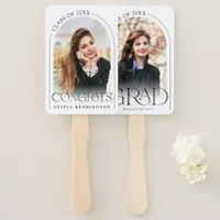 Simple Modern Arch Typography Photo Grad  Hand Fan