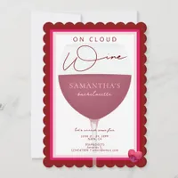 On Cloud Wine Winery Theme Napa Bachelorette Party Invitation