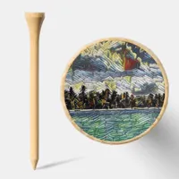 Abstract Caribbean Beach Brick Art Golf Tees