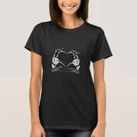 Skeleton Hand Heart Funny Design T-Shirt