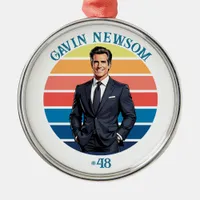 Gavin Newsom | Vintage #48 Christmas Metal Ornament
