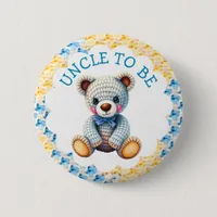 Stuffed Animals  | Uncle to Be Baby Shower Button