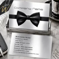 Black Tie Event Metallic FOIL Modern Corporate  Business Cards