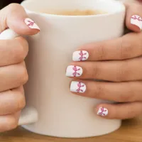 Pretty in a Pink Bow Fake Fingernails Minx Nail Wraps