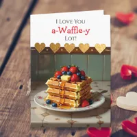 I Love You | Waffle Pun Themed Valentine's Day Card