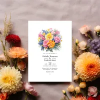 Bright Array Floral Summer Wedding Invitation