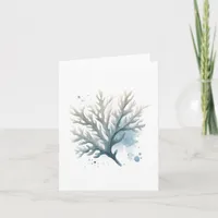 Coastal Coral Blank Note Card