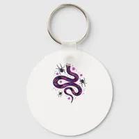 Whimsigoth Snake Flowers Classic Keychain