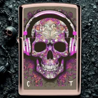 Skull Beats Zippo Lighter