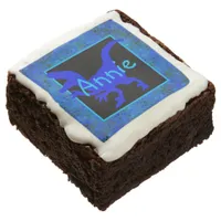 Personalized Blue Dinosaur Hide Brownie