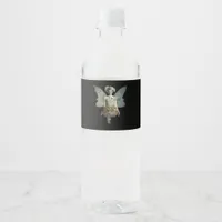 Whimsigoth Zombie Fairy Old Timey Gothic Moody Art Water Bottle Label