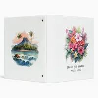 Hawaii Destination Tropical Beach Wedding Photo 3 Ring Binder