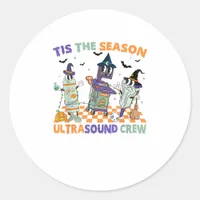 Halloween Sonography Retro Tis The Season Ultrasou Classic Round Sticker