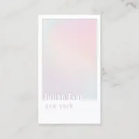 Stylish Pastel Holographic Business Card