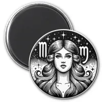 Horoscope Sign Virgo Symbol   Magnet