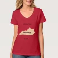 T-shirt - Kentucky Map with City