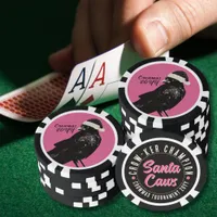 Gothic Crow Merry Crowmas Crow-ker Championship Poker Chips