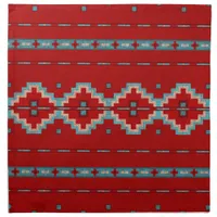 Southwest Mesas Red & Turquoise Cloth Napkin