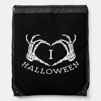 Halloween! Classic - Skeleton Hands Heart Drawstring Bag
