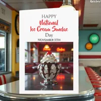 Happy National Ice Cream Sundae Day | Nov 11th Card